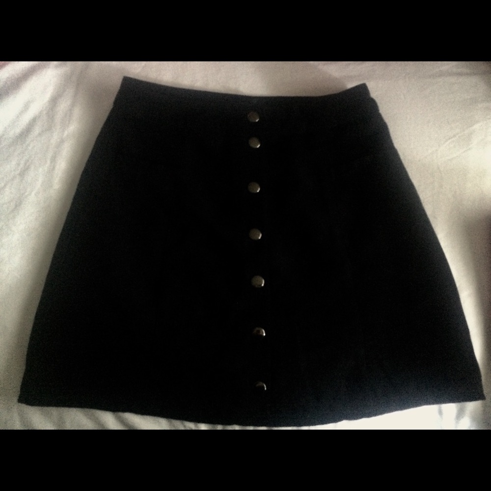 Divided H&M Black Suede Skirt